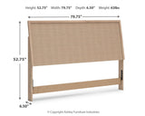 Cielden King Panel Headboard with 2 Nightstands in Two-tone from Ashley - Luna Furniture