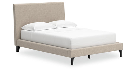 Cielden Soft Gray Full Upholstered Platform Bed from Ashley Furniture - Luna Furniture