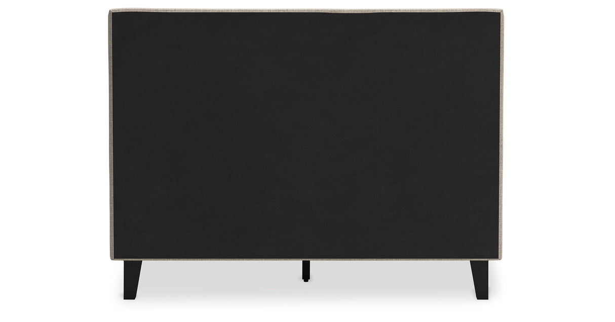 Cielden Soft Gray Full Upholstered Platform Bed from Ashley Furniture - Luna Furniture