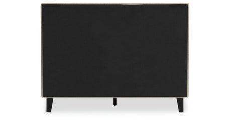 Cielden Soft Gray Full Upholstered Platform Bed from Ashley Furniture - Luna Furniture