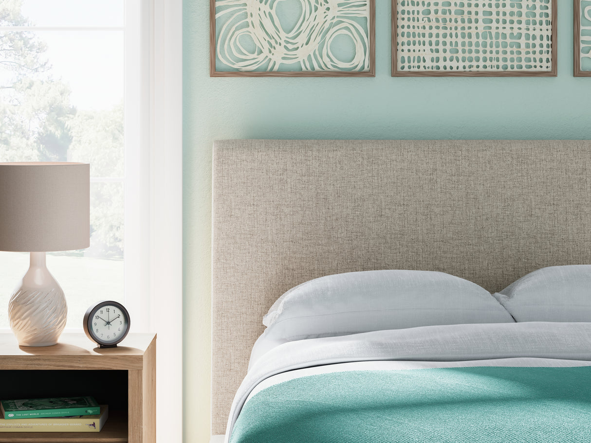 Cielden Soft Gray Full Upholstered Platform Bed from Ashley Furniture - Luna Furniture