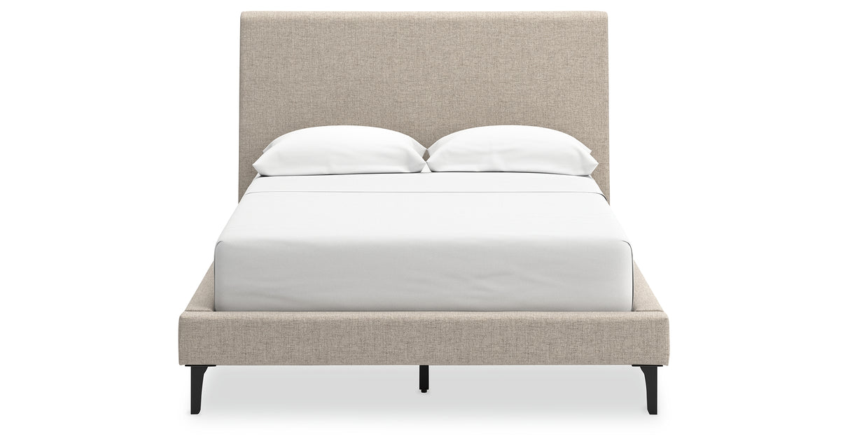 Cielden Soft Gray Full Upholstered Platform Bed from Ashley Furniture - Luna Furniture