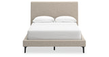 Cielden Soft Gray Full Upholstered Platform Bed from Ashley Furniture - Luna Furniture