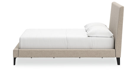 Cielden Soft Gray Full Upholstered Platform Bed from Ashley Furniture - Luna Furniture
