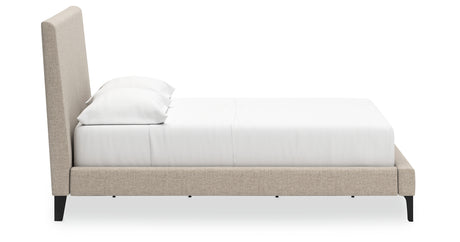 Cielden Soft Gray Full Upholstered Platform Bed from Ashley Furniture - Luna Furniture