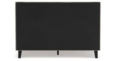 Cielden Soft Gray Queen Upholstered Platform Bed from Ashley - Luna Furniture