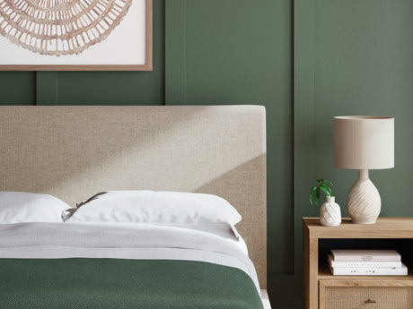 Cielden Soft Gray Queen Upholstered Platform Bed from Ashley - Luna Furniture