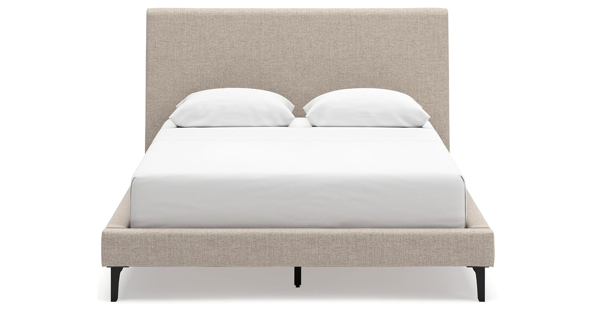 Cielden Soft Gray Queen Upholstered Platform Bed from Ashley Furniture - Luna Furniture