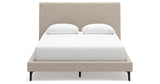 Cielden Soft Gray Queen Upholstered Platform Bed from Ashley Furniture - Luna Furniture
