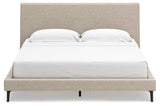 Cielden King Upholstered Bed with Mirrored Dresser in Soft Gray from Ashley Furniture - Luna Furniture