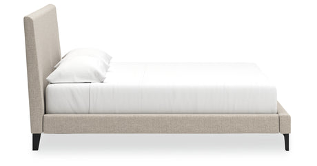 Cielden Soft Gray King Upholstered Platform Bed from Ashley Furniture - Luna Furniture