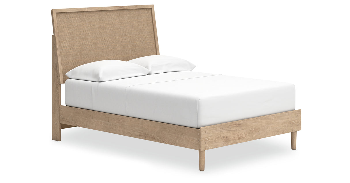 Cielden Full Panel Bed with Mirrored Dresser in Two-tone from Ashley - Luna Furniture