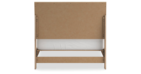 Cielden Full Panel Bed with Mirrored Dresser in Two-tone from Ashley Furniture - Luna Furniture