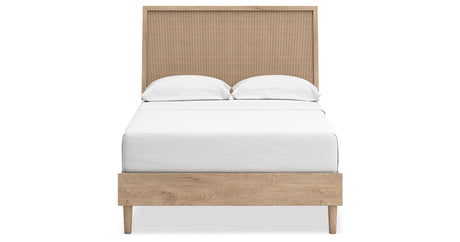 Cielden Full Panel Bed with Mirrored Dresser in Two-tone from Ashley Furniture - Luna Furniture