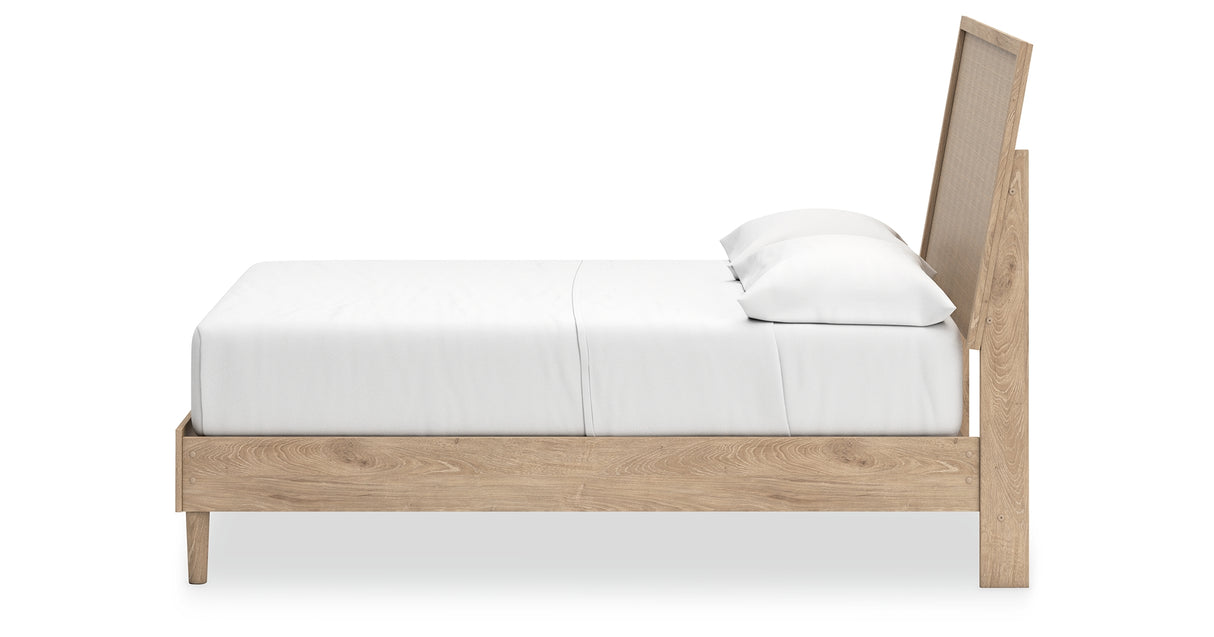 Cielden Full Panel Bed with Mirrored Dresser in Two-tone from Ashley - Luna Furniture