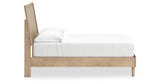 Cielden Full Panel Bed with Mirrored Dresser in Two-tone from Ashley - Luna Furniture