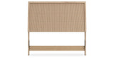 Cielden Full Upholstered Panel Bed with Mirrored Dresser and Chest in Two-tone from Ashley Furniture - Luna Furniture