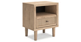 Cielden King Panel Headboard with Mirrored Dresser, Chest and Nightstand in Two-tone from Ashley - Luna Furniture
