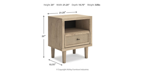 Cielden King Panel Headboard with Mirrored Dresser, Chest and Nightstand in Two-tone from Ashley - Luna Furniture