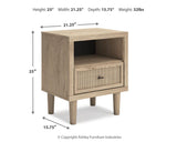 Cielden Full Upholstered Panel Bed with Mirrored Dresser and Nightstand in Two-tone from Ashley - Luna Furniture