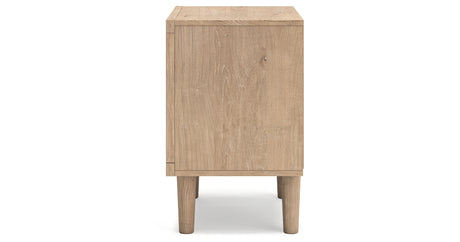 Cielden Full Upholstered Panel Bed with Mirrored Dresser, Chest and Nightstand in Two-tone from Ashley Furniture - Luna Furniture