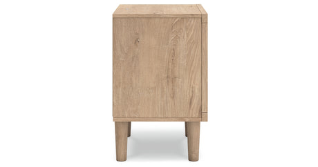 Cielden Full Upholstered Panel Bed with Mirrored Dresser, Chest and 2 Nightstands in Two-tone from Ashley Furniture - Luna Furniture