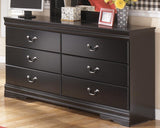 Huey Vineyard Queen Sleigh Headboard Bed with Dresser in Black from Ashley Furniture - Luna Furniture