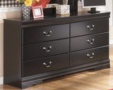 Huey Vineyard Full Sleigh Bed with Dresser in Black from Ashley Furniture - Luna Furniture