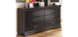 Huey Vineyard Queen Sleigh Headboard Bed with Dresser in Black from Ashley Furniture - Luna Furniture