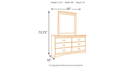 Huey Vineyard Black Dresser and Mirror from Ashley Furniture - Luna Furniture