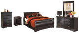 Huey Vineyard Black Sleigh Bedroom Set from Ashley - Luna Furniture