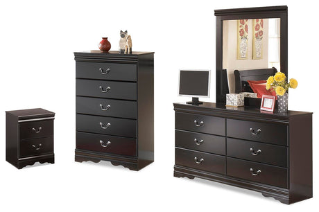 Huey Vineyard Black Dresser, Mirror, Chest and Nightstand from Ashley - Luna Furniture