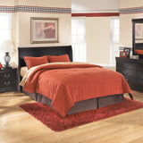 Huey Vineyard Black Queen Sleigh Headboard, Dresser, Mirror and Nightstand from Ashley Furniture - Luna Furniture