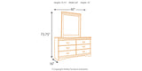 Huey Vineyard Twin Sleigh Headboard Bed with Mirrored Dresser in Black from Ashley Furniture - Luna Furniture