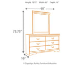 Huey Vineyard Black Full Sleigh Bed with Mirrored Dresser and 2 Nightstands from Ashley Furniture - Luna Furniture