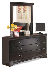Huey Vineyard Black Queen Sleigh Bed with Dresser and Mirror from Ashley Furniture - Luna Furniture