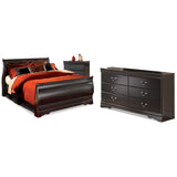 Huey Vineyard Queen Sleigh Bed, Dresser and Chest from Ashley Furniture - Luna Furniture