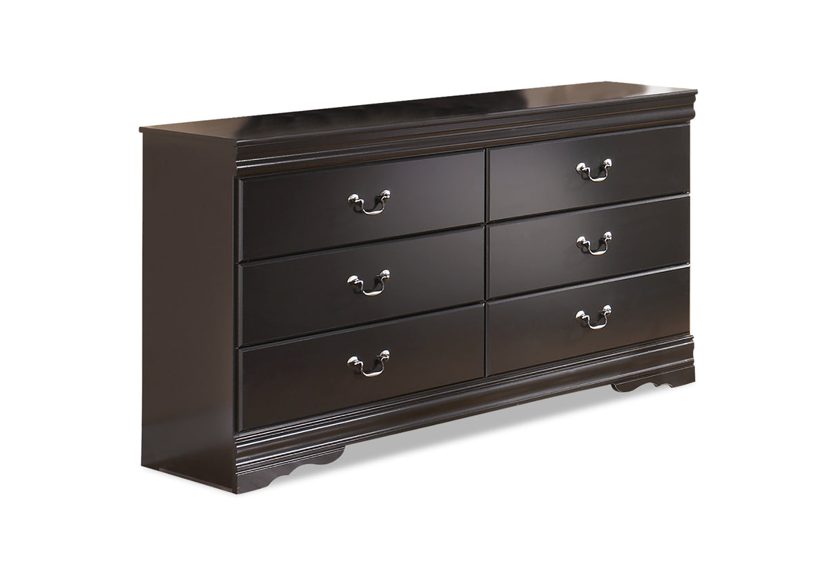 Huey Vineyard Black Full Sleigh Bed, Dresser, Mirror, Chest and Nightstand from Ashley - Luna Furniture