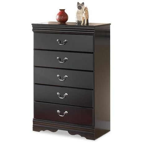 Huey Vineyard Black Chest of Drawers from Ashley Furniture - Luna Furniture