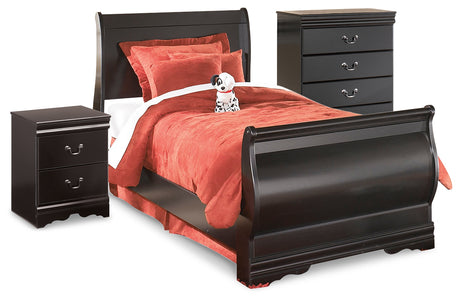 Huey Vineyard Black Youth Sleigh Bedroom Set from Ashley - Luna Furniture
