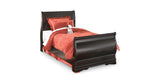 Huey Vineyard Twin Sleigh Bed with Dresser in Black from Ashley Furniture - Luna Furniture