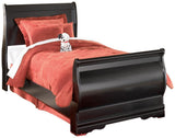 Huey Vineyard Black Twin Sleigh Bed from Ashley Furniture - Luna Furniture