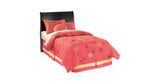 Huey Vineyard Twin Sleigh Headboard Bed with Mirrored Dresser in Black from Ashley Furniture - Luna Furniture