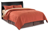 Huey Vineyard Queen Sleigh Headboard Bed with Mirrored Dresser in Black from Ashley Furniture - Luna Furniture