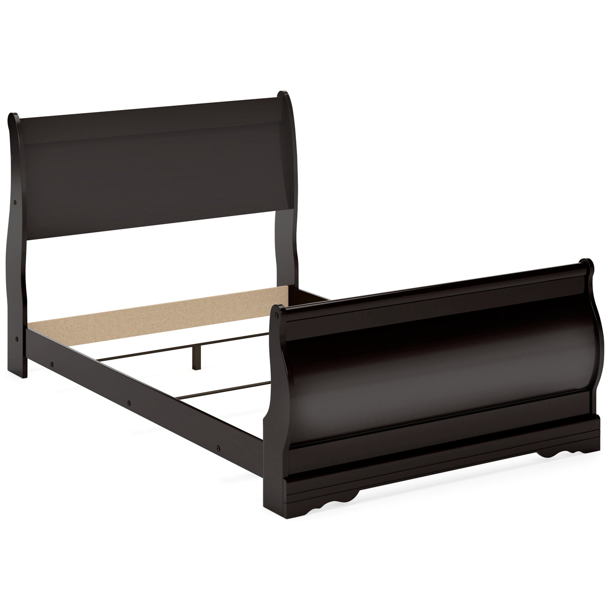 Huey Vineyard Full Sleigh Bed with Dresser in Black from Ashley Furniture - Luna Furniture