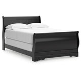 Huey Vineyard Black Full Sleigh Bed from Ashley - Luna Furniture