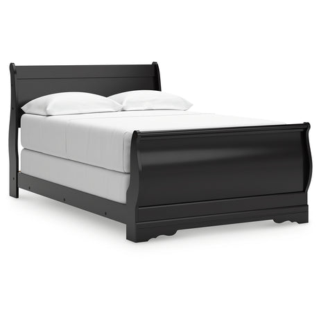 Huey Vineyard Black Full Sleigh Bed from Ashley - Luna Furniture
