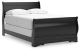 Huey Vineyard Black Full Sleigh Bed from Ashley Furniture - Luna Furniture