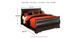 Huey Vineyard Black Full Sleigh Bed, Dresser, Mirror, Chest and Nightstand from Ashley - Luna Furniture
