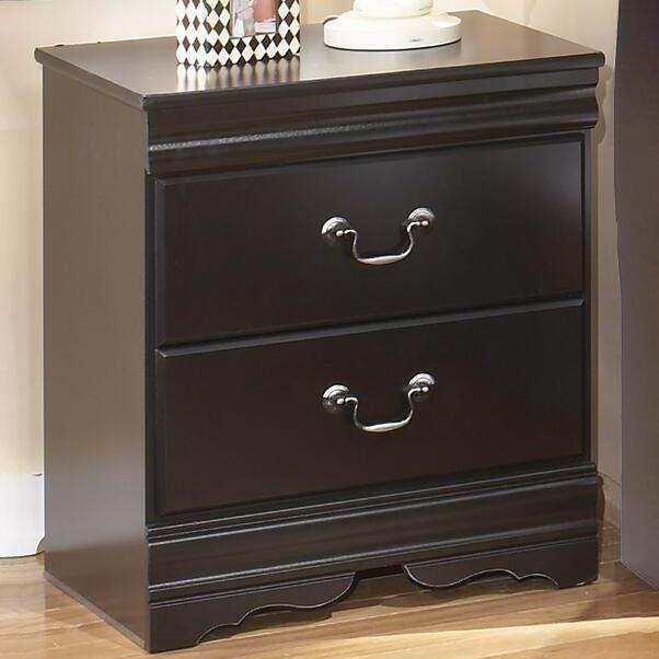Huey Vineyard Black Nightstand from Ashley - Luna Furniture